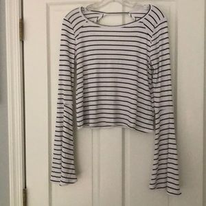 hollister bell sleeve top